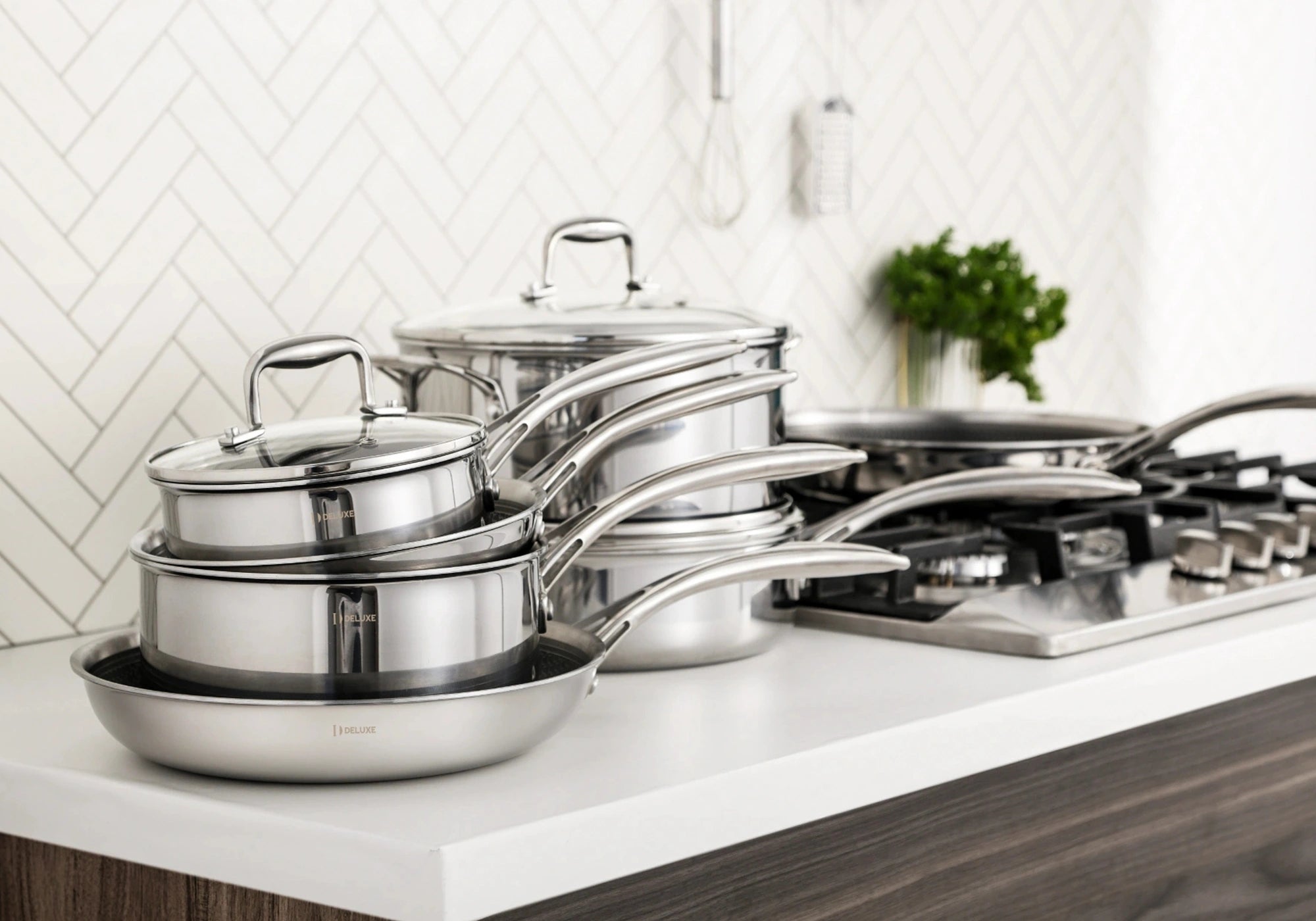 Deluxe Cookware hybrid ceramic nonstick cookware collection homepage featured